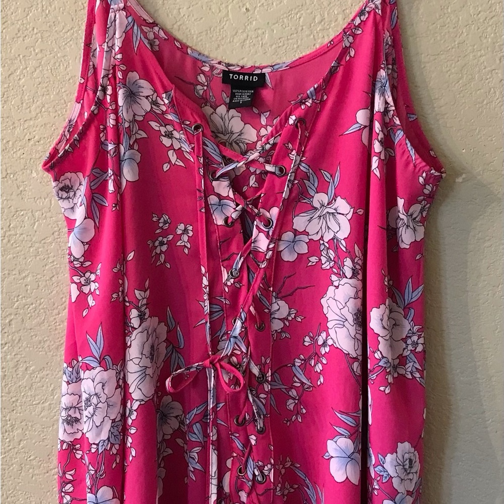 Torrid Cami Laceup Fushia 1X